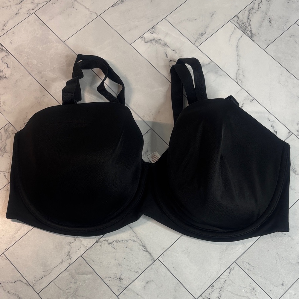 NWT Cacique Lane Bryant Womans Bra Black Multiway Strapless UNDERWIRE 38DDD
